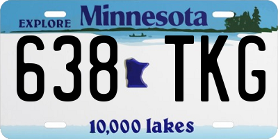 MN license plate 638TKG
