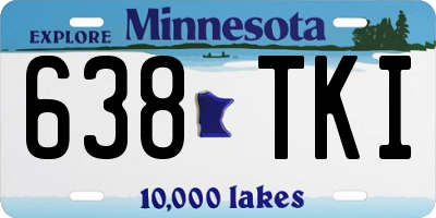 MN license plate 638TKI