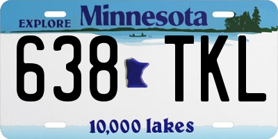 MN license plate 638TKL