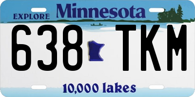 MN license plate 638TKM