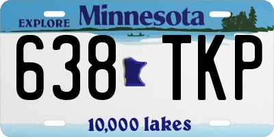 MN license plate 638TKP