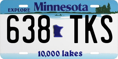 MN license plate 638TKS