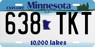 MN license plate 638TKT