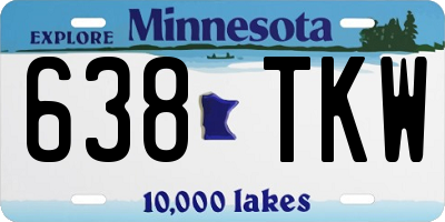 MN license plate 638TKW