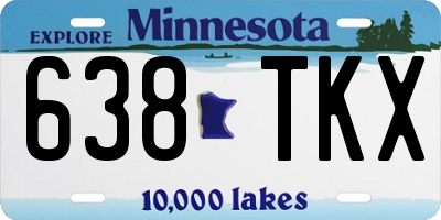 MN license plate 638TKX