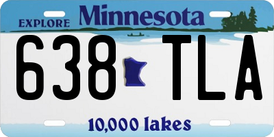 MN license plate 638TLA