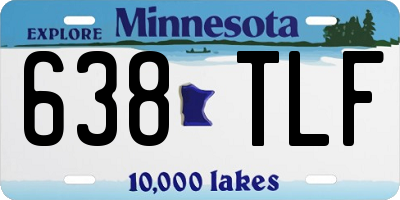 MN license plate 638TLF
