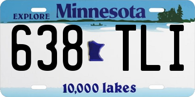 MN license plate 638TLI
