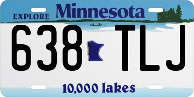 MN license plate 638TLJ