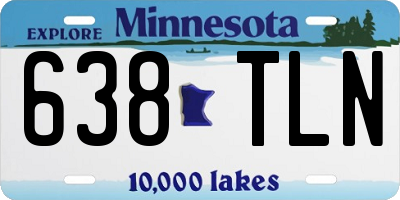 MN license plate 638TLN