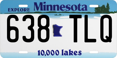 MN license plate 638TLQ