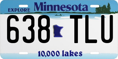 MN license plate 638TLU