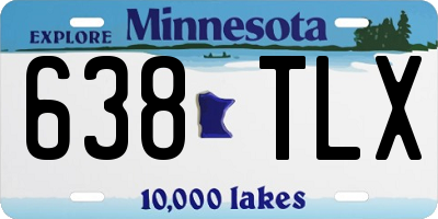 MN license plate 638TLX