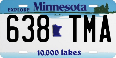 MN license plate 638TMA
