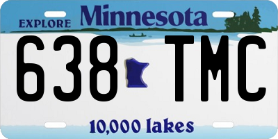 MN license plate 638TMC