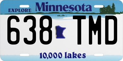 MN license plate 638TMD
