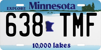 MN license plate 638TMF