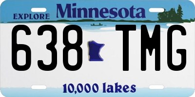 MN license plate 638TMG