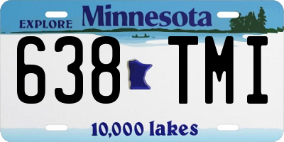 MN license plate 638TMI
