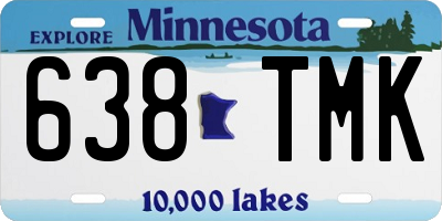 MN license plate 638TMK
