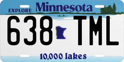 MN license plate 638TML