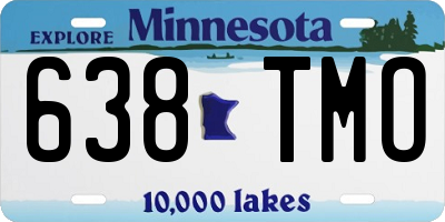 MN license plate 638TMO