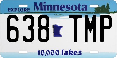 MN license plate 638TMP