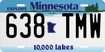 MN license plate 638TMW