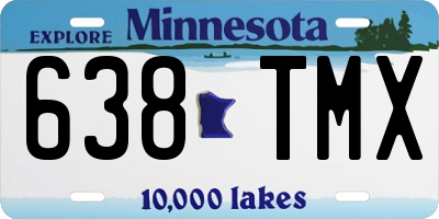 MN license plate 638TMX