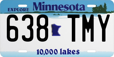 MN license plate 638TMY