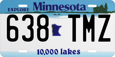 MN license plate 638TMZ