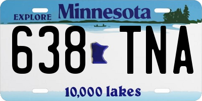 MN license plate 638TNA