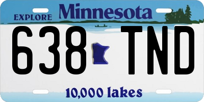 MN license plate 638TND