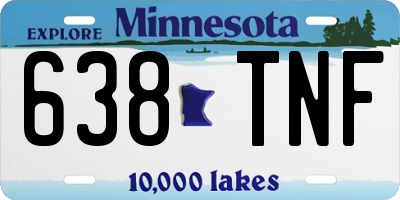 MN license plate 638TNF