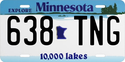 MN license plate 638TNG