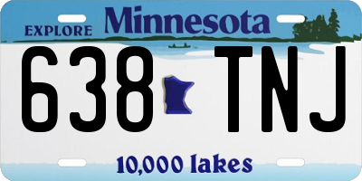 MN license plate 638TNJ