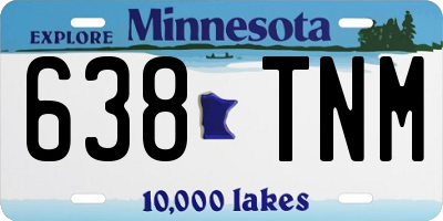 MN license plate 638TNM