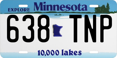 MN license plate 638TNP