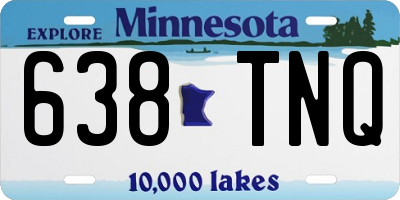 MN license plate 638TNQ