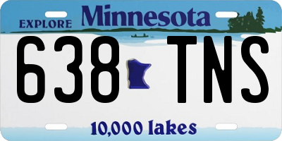 MN license plate 638TNS