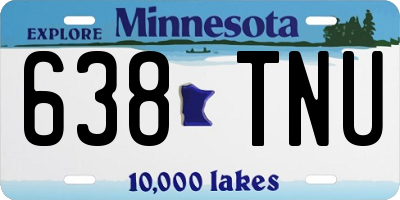 MN license plate 638TNU