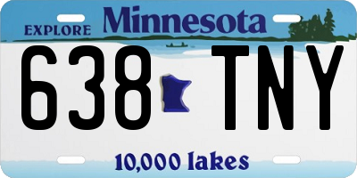 MN license plate 638TNY