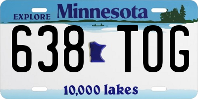 MN license plate 638TOG