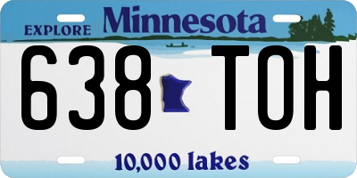 MN license plate 638TOH