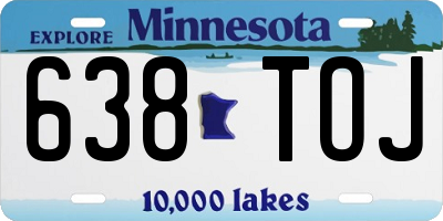 MN license plate 638TOJ