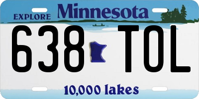 MN license plate 638TOL