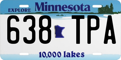 MN license plate 638TPA
