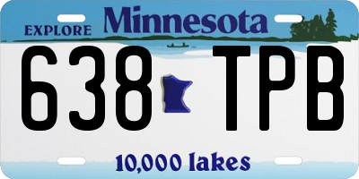 MN license plate 638TPB