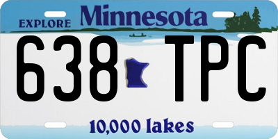 MN license plate 638TPC
