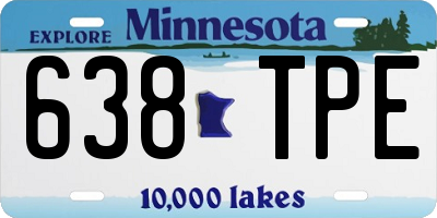 MN license plate 638TPE